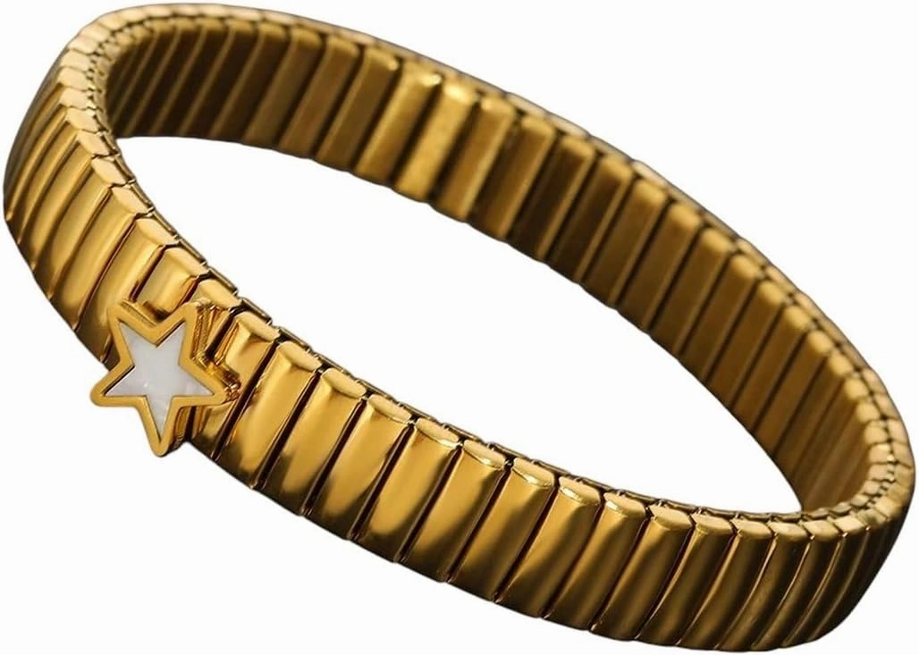 New 2026 Elastic Love Ring Bangle For Women Men Fashion Multiple Stainless Steel Star Pattern Charm Watch Strap Bracelet Jewelry Trendy Accessories Creative Gift For Women And Men