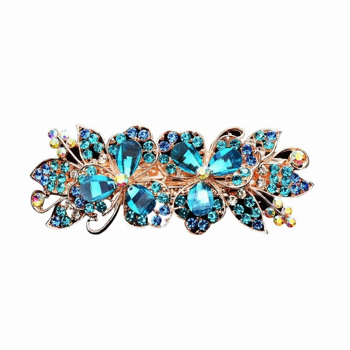 New 2026 For High-Grade Purple Crystal Spring Hairpin Glittering Zircon Horizontal Clip Temperament Mother Fashion Hair Accessories Jewelry Creative Gift