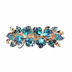 New 2026 For High-Grade Purple Crystal Spring Hairpin Glittering Zircon Horizontal Clip Temperament Mother Fashion Hair Accessories Jewelry Creative Gift