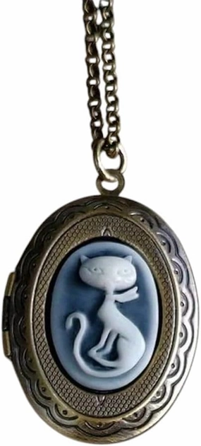 New 2026 New Retro Women's White Sexy Cat Pattern Little Small Pocket Watch Necklace Pendant Watch Birthday Gift for Lady Hers Jewelry Fashion Accessories Creative Gift