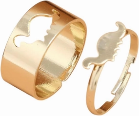 New 2026 Silver Color Butterfly Rings For Women Men Lover Couple Ring Set Friendship Wedding Band Open 2025 Trend Jewelry Fashion Luxury Accessories Creative Gift