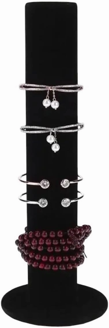 New 2026 Single Tier Velvet Bracelet Chain Watch T-Bar Rack Jewelry Hard Display Stand Holder Organizer High For Qualitydisplay Fashion Trendy Accessories Creative Gift