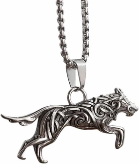 New 2026 Unisex Nordic Bionic Fierce Wolf Head Animal Pendant Necklace Men's Advanced Charm Rock Jewelry Findings Fashion Trendy Accessories Creative Gift For Women And Men