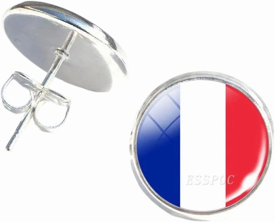 New 2026 Unisex Soccer Fans Earrings Football Hers Ear Nail Jewelry Italy Brazil Argentina Flag Glass Dome Stud Gifts Decoration Luxury Accessories Trendy Best For Gift Women And Men