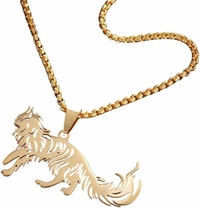 New 2026 Unisex Stainles Stell Nordic Bionic Fierce Wolf Head Animal Pendant Necklace Men's Advanced Charm Rock Jewelry Fashion Trendy Accessories Creative Gift For Women And Men