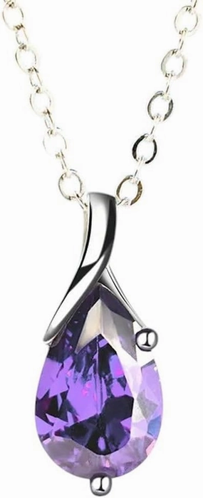 New 2026 Unisex Stainles Stell S925 Sterling Silver Necklace Angel Tears Crystal Red Pendant For Woman Charm Jewelry Gift Fashion Trendy Accessories Creative For Women And Men