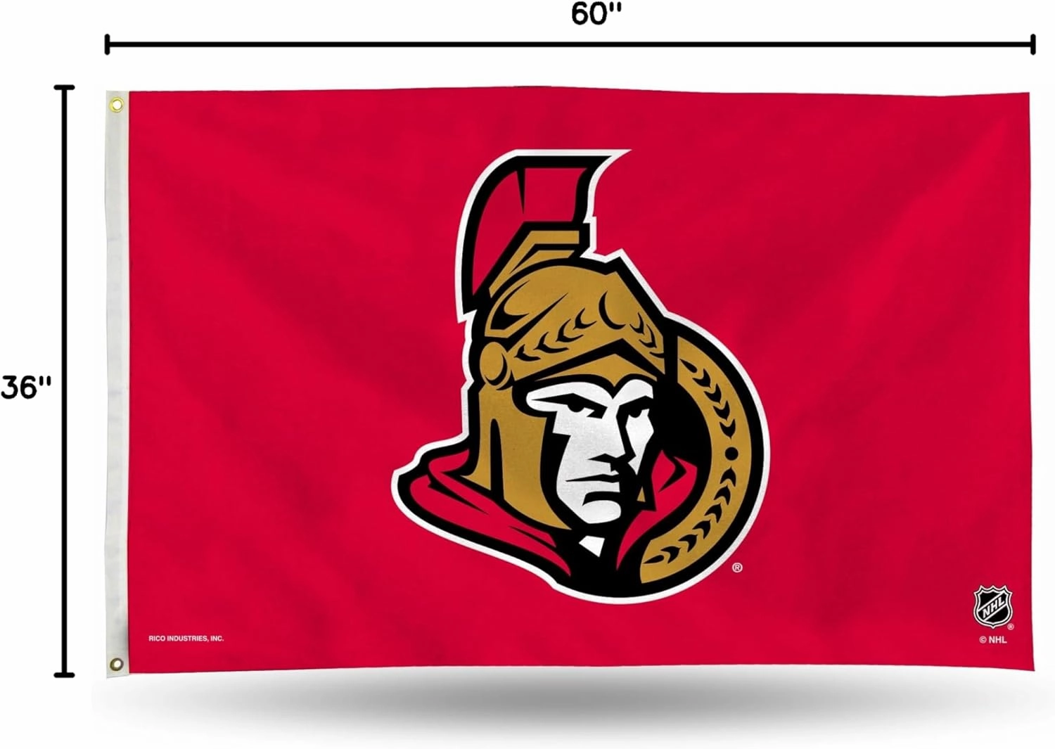 NHL 3-Foot by 5-Foot Single Sided Banner Flag with Grommets