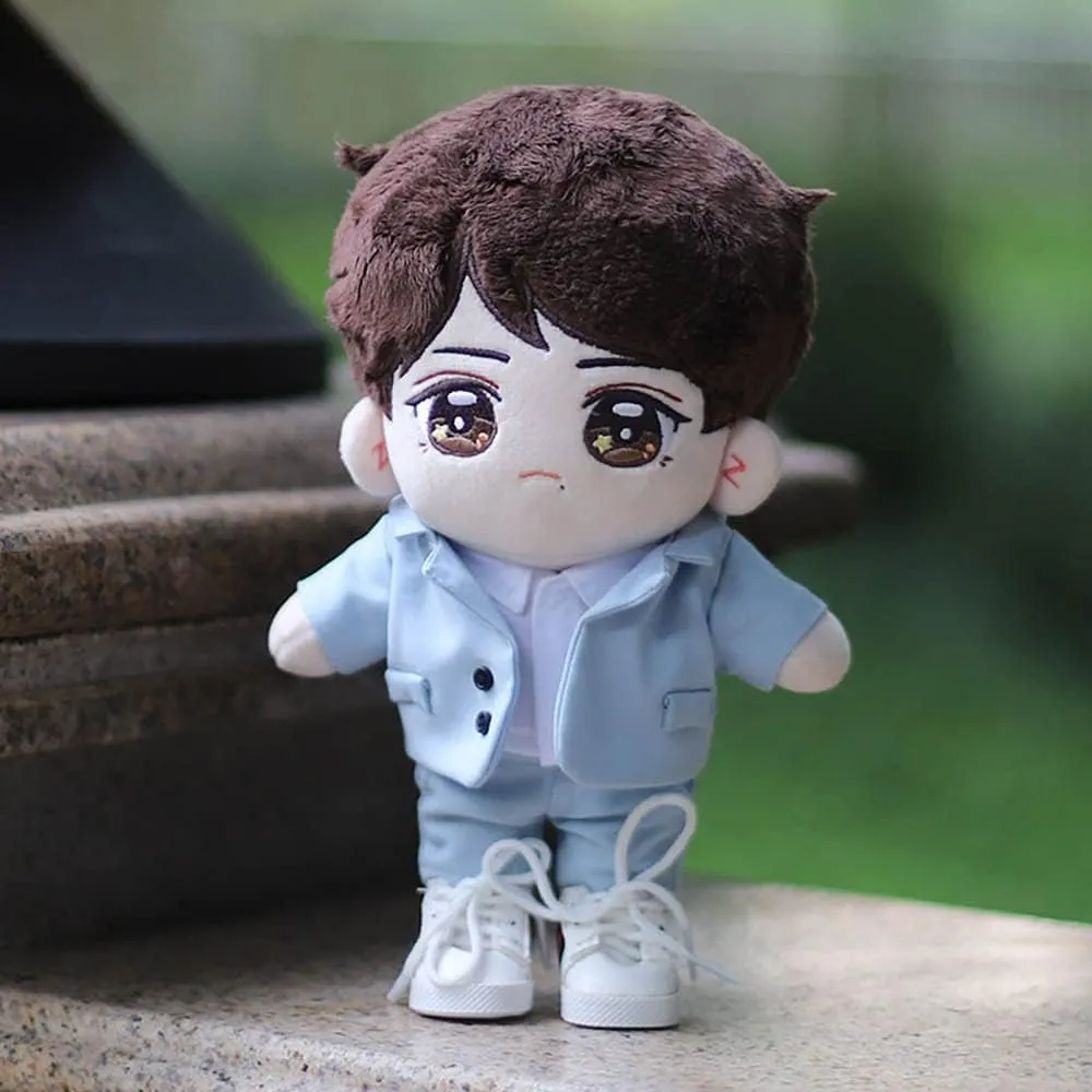 niannyyhouse 20cm Plush Doll Clothes Pink Suit Coat Tie White Shirt Pants 8in Soft Stuffed Plush Toys Accessories Dress up (Pink, 20cm)