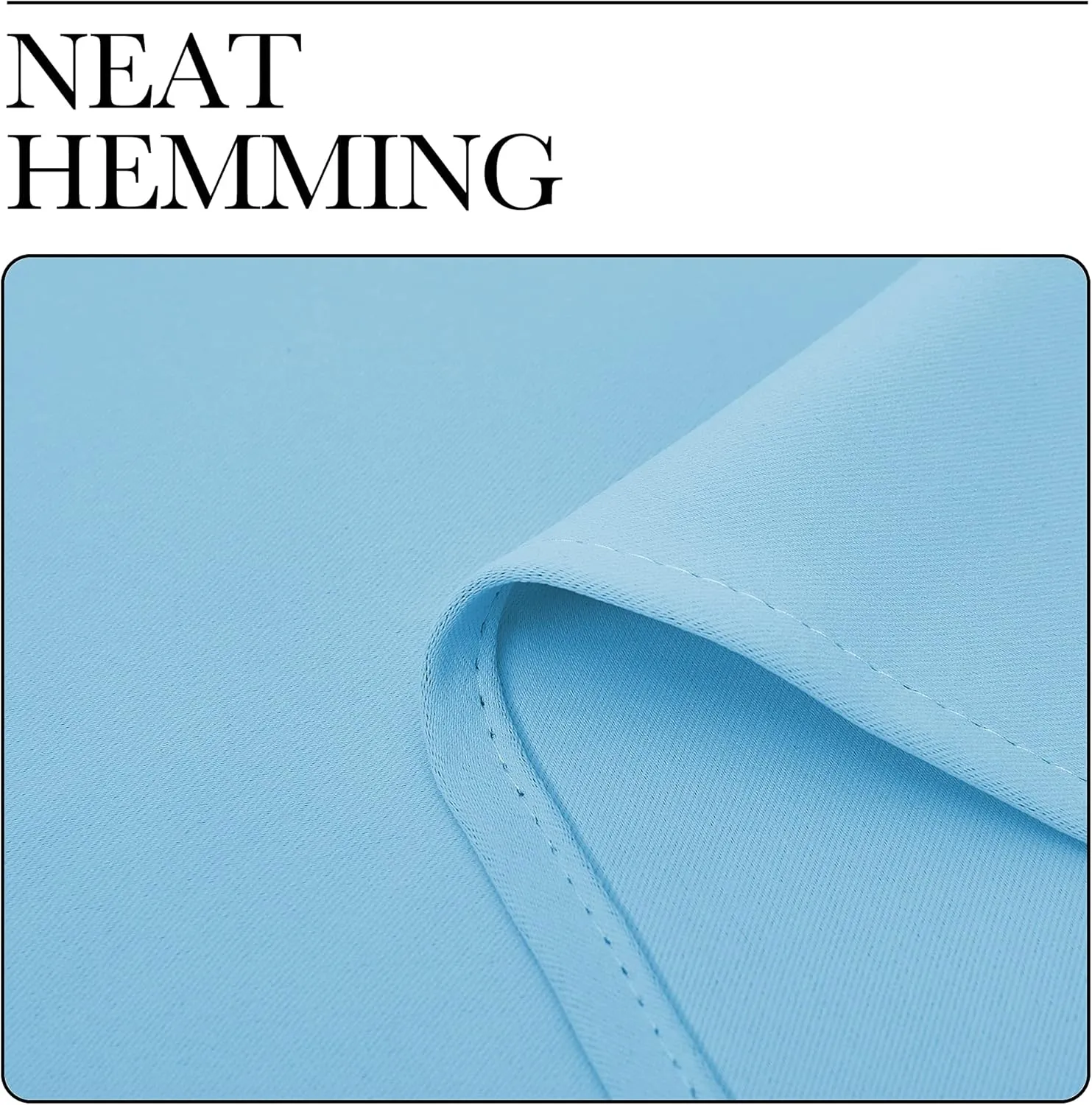NICETOWN Light Blue Curtains for Nursery, Thermal Insulated Grommet Room Darkning Curtain Panels for Bedroom/Living Room, Privacy Drapes for Classroom(1 Pair, W42 x L63 inches, Blue)