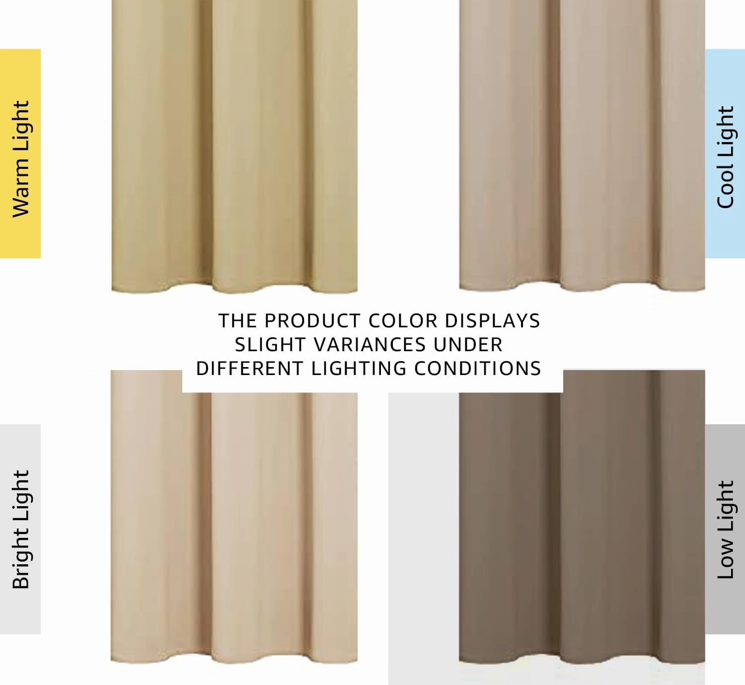 NICETOWN Thermal Insulated Grommet Room Darkening Curtains/Draperies/Panels for Bedroom (2 Panels, W42 x L63 inches, Biscotti Beige)