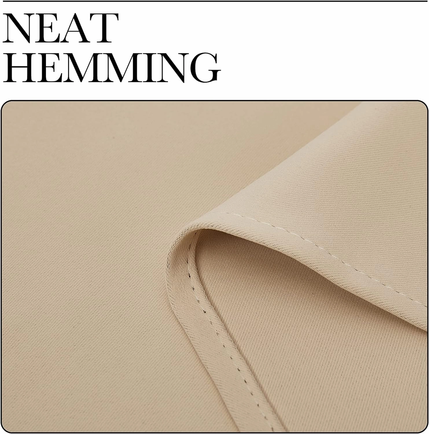 NICETOWN Thermal Insulated Grommet Room Darkening Curtains/Draperies/Panels for Bedroom (2 Panels, W42 x L63 inches, Biscotti Beige)