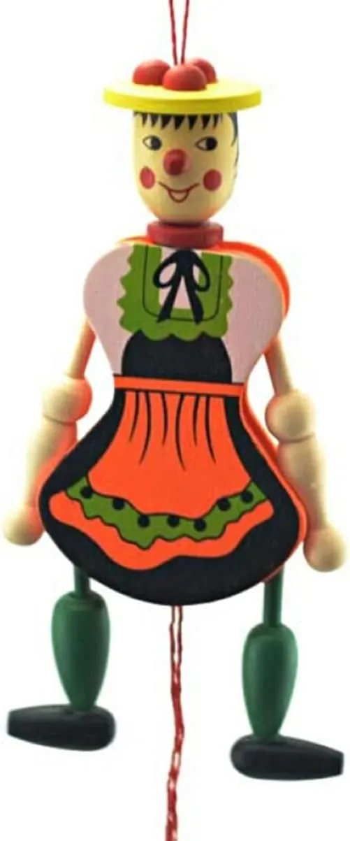 NOLITOY Hand Decor 8 pcs Toy Random Kids Clown Birthday Toys Margaretha Toddlers Christmas Ornament Wood for Marionette Style Tree Hand Party Doll Xmas Hanging Halloween Child Nativity Decor