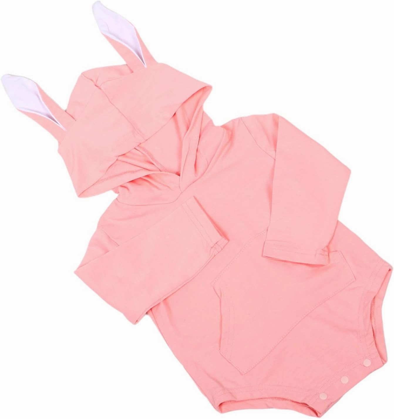 NOLITOY Boy Bunny Ears Romper Long Sleeve Cotton Rabbit Costume for Boy Girl Soft and Comfortable Jumpsuit for Celebrations