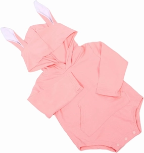 NOLITOY Boy Bunny Ears Romper Long Sleeve Cotton Rabbit Costume for Boy Girl Soft and Comfortable Jumpsuit for Celebrations