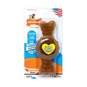 Nylabone Teething Ring Bone Chicken Wolf | Puppy up to 35lbs