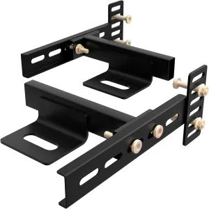 OGONBRICK Headboard Brackets Adjustable，Universal Headboard Bracket for Bed Frame Headboard Wall Mounting Brackets with Footboard Extension Kit Fit Matte Black