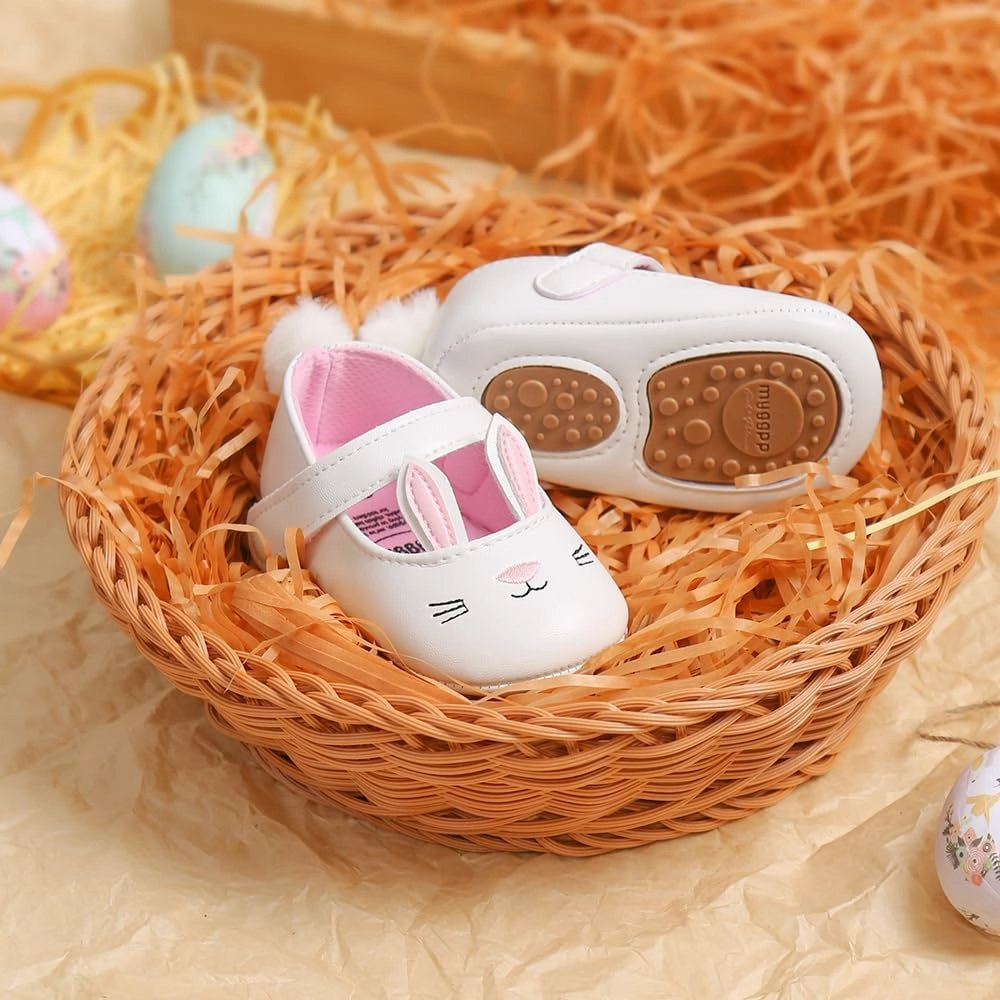 Ohwawadi Infant Baby Boys Girls Slippers Cozy Fleece Booties Soft Bottom Warm Cartoon Socks Newborn Crib Shoes