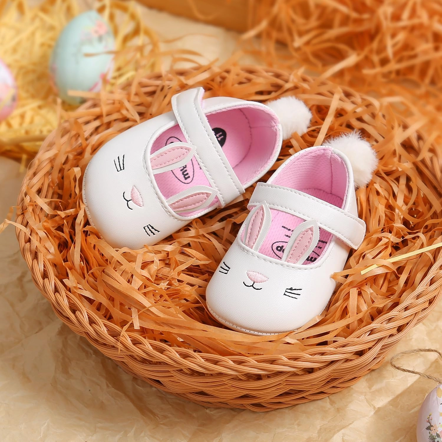 Ohwawadi Infant Baby Boys Girls Slippers Cozy Fleece Booties Soft Bottom Warm Cartoon Socks Newborn Crib Shoes