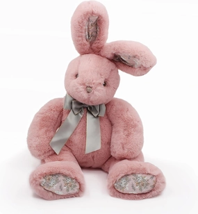 oitscute Faux-Fur 24" Cute Stuffed Animals Bunny Plush Toy for Girl,Baby,Kid (Pink)