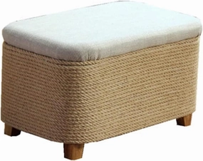Ottoman Storage Ottoman Rectangle Weave Shoe Changing Stool Creative Sofa Footstool Footrest Foot Stool for Living Room Bedroom Otomano