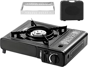 Outdoor Camp Stove - Stove with Carry Case - Cooking Gear, Outdoor Burner for Picnic Backpacking Fishing Tailgating BBQ