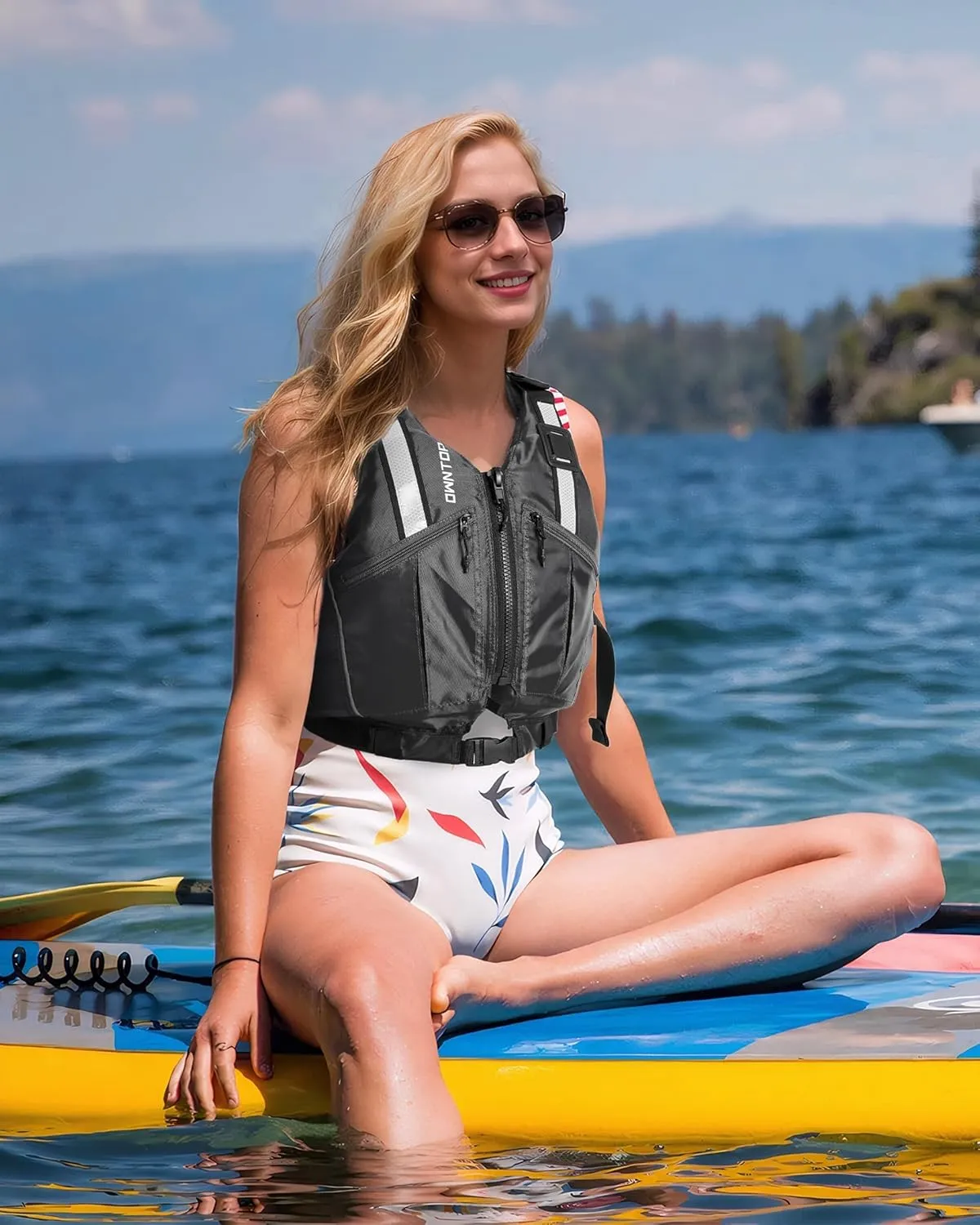 Owntop Swim Vest for Adults | Unrestricted Arm Movement | Extra-Large Pockets | Super-Thin | Kayak, Boating, Fishing