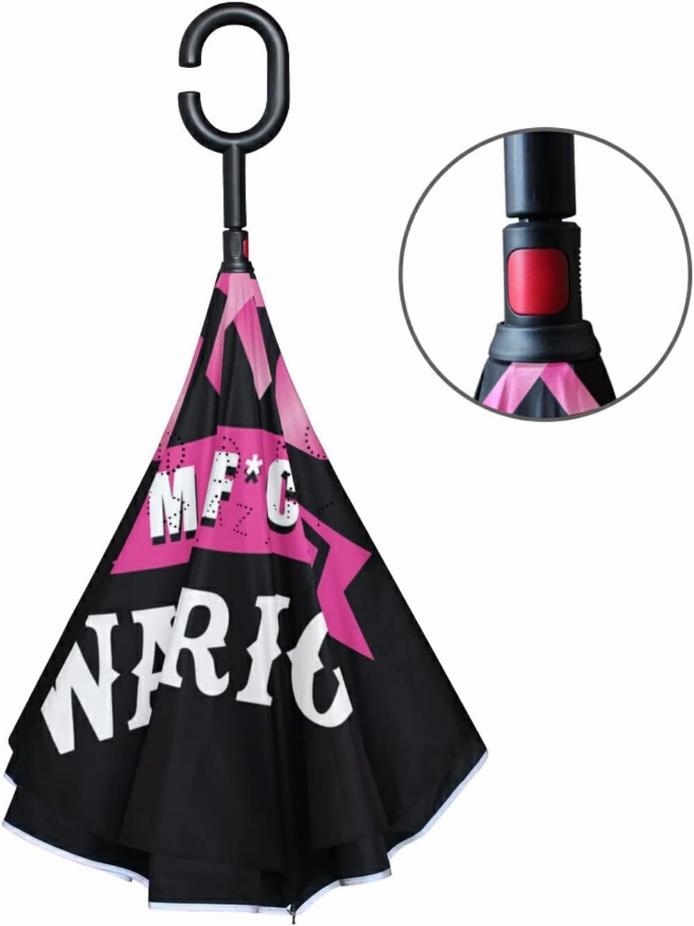 Oyihfvs Double Layer Inverted Umbrella, With C-Shaped Handle Windproof UV Proof Durable Parasol, For Men Women Outdoor Folding Rain Sun
