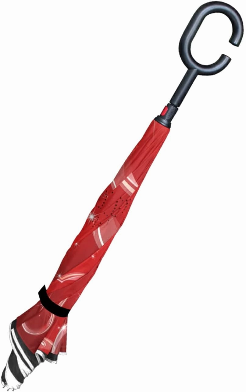 Oyihfvs Double Layer Inverted Umbrella, With C-Shaped Handle Windproof UV Proof Durable Parasol, For Men Women Outdoor Folding Rain Sun