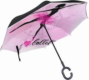 Oyihfvs Double Layer Inverted Umbrella, With C-Shaped Handle Windproof UV Proof Durable Parasol, For Men Women Outdoor Folding Rain Sun
