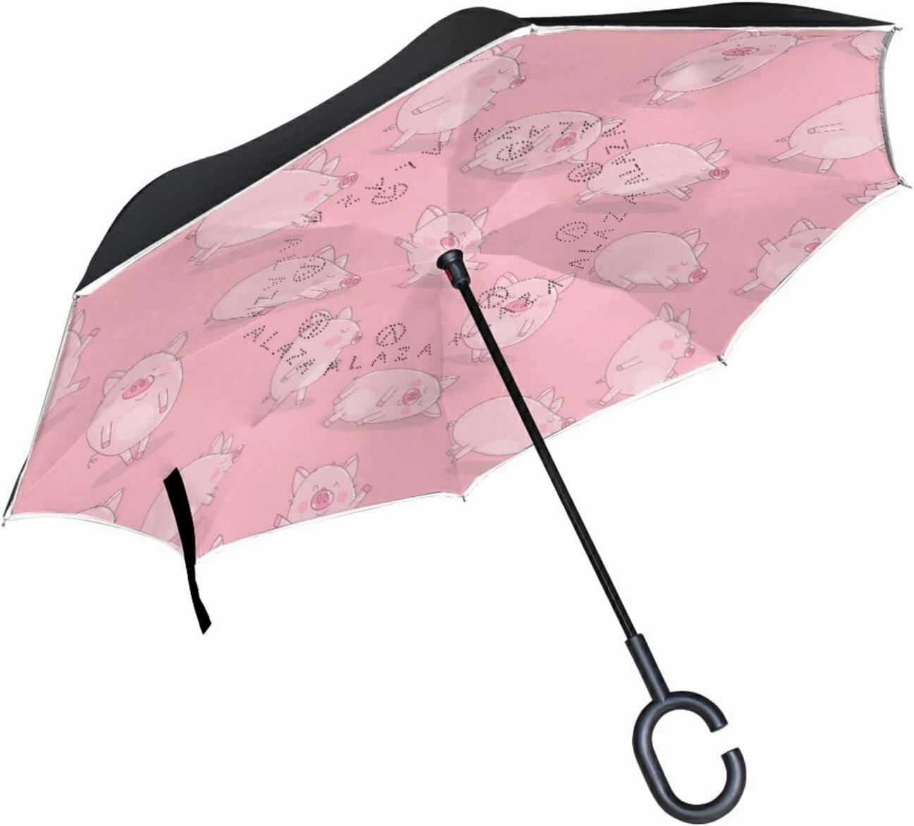 Oyihfvs Double Layer Inverted Umbrella, With C-Shaped Handle Windproof UV Proof Durable Parasol, For Men Women Outdoor Folding Rain Sun