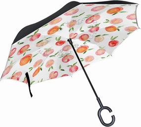 Oyihfvs Double Layer Inverted Umbrella, With C-Shaped Handle Windproof UV Proof Durable Parasol, For Men Women Outdoor Folding Rain Sun