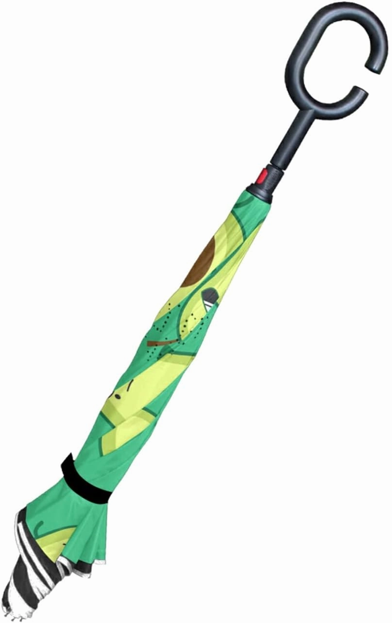 Oyihfvs Double Layer Inverted Umbrella, With C-Shaped Handle Windproof UV Proof Durable Parasol, For Men Women Outdoor Folding Rain Sun
