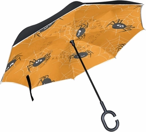 Oyihfvs Double Layer Inverted Umbrella, With C-Shaped Handle Windproof UV Proof Durable Parasol, For Men Women Outdoor Folding Rain Sun