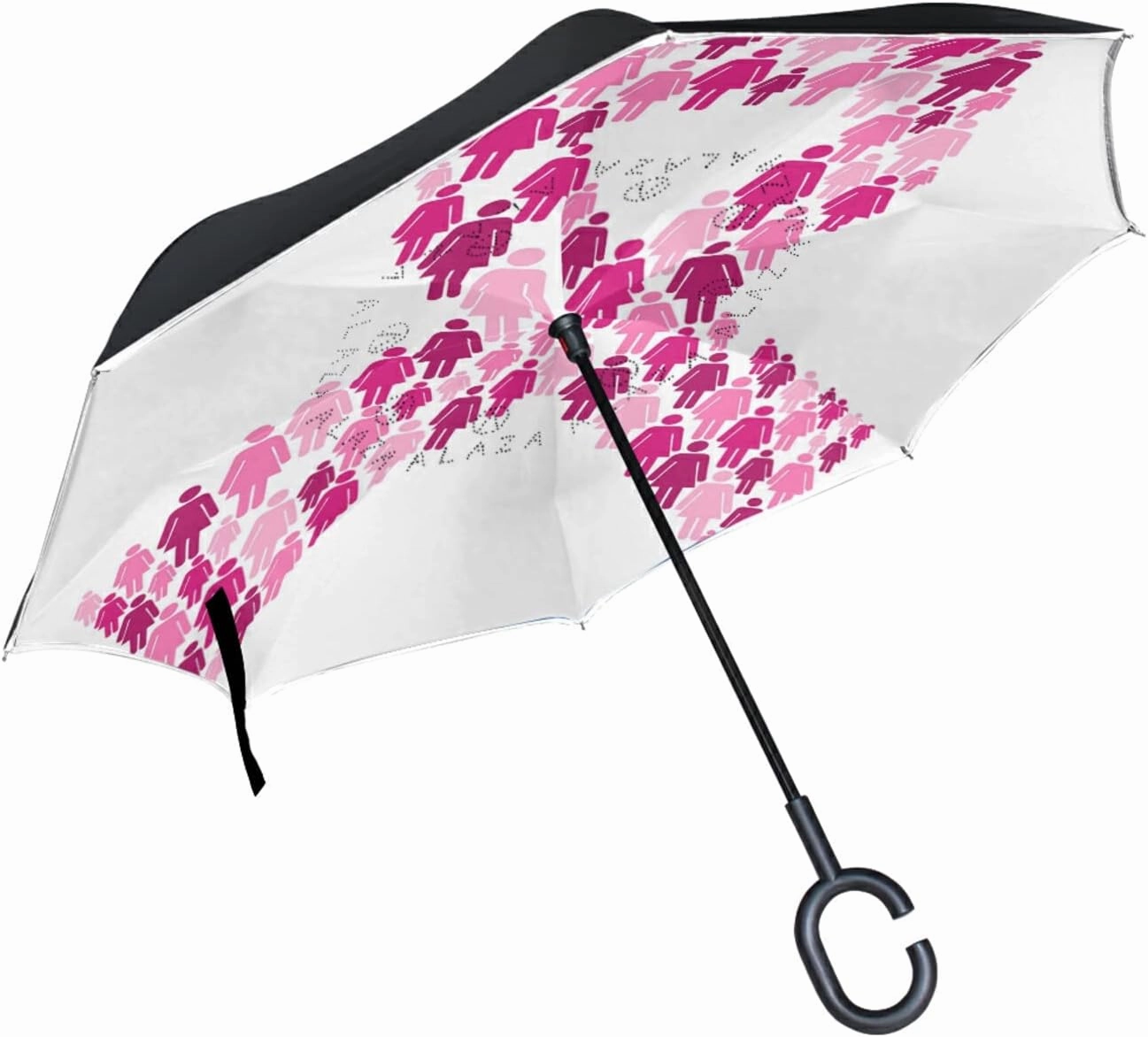 Oyihfvs Double Layer Inverted Umbrella, With C-Shaped Handle Windproof UV Proof Durable Parasol, For Men Women Outdoor Folding Rain Sun