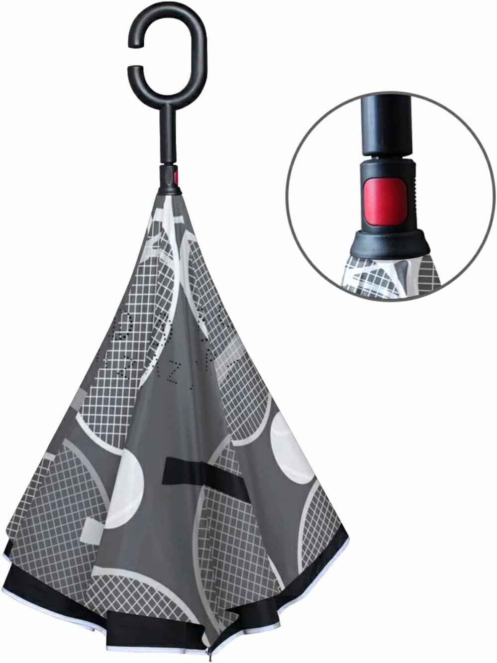 Oyihfvs Double Layer Inverted Umbrella, With C-Shaped Handle Windproof UV Proof Durable Parasol, For Men Women Outdoor Folding Rain Sun