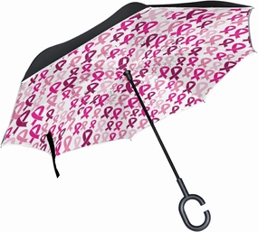 Oyihfvs Double Layer Inverted Umbrella, With C-Shaped Handle Windproof UV Proof Durable Parasol, For Men Women Outdoor Folding Rain Sun