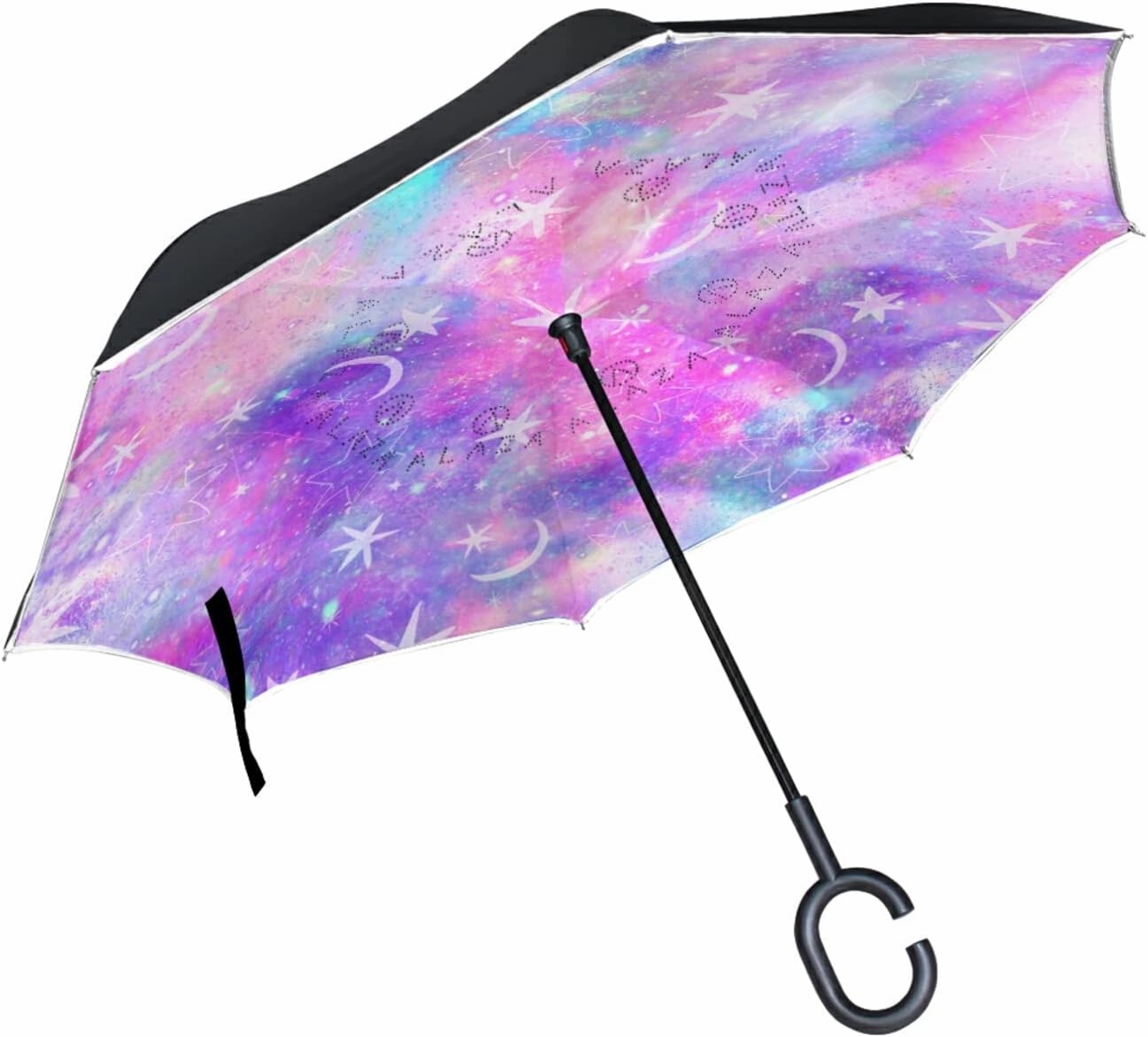 Oyihfvs Double Layer Inverted Umbrella, With C-Shaped Handle Windproof UV Proof Durable Parasol, For Men Women Outdoor Folding Rain Sun