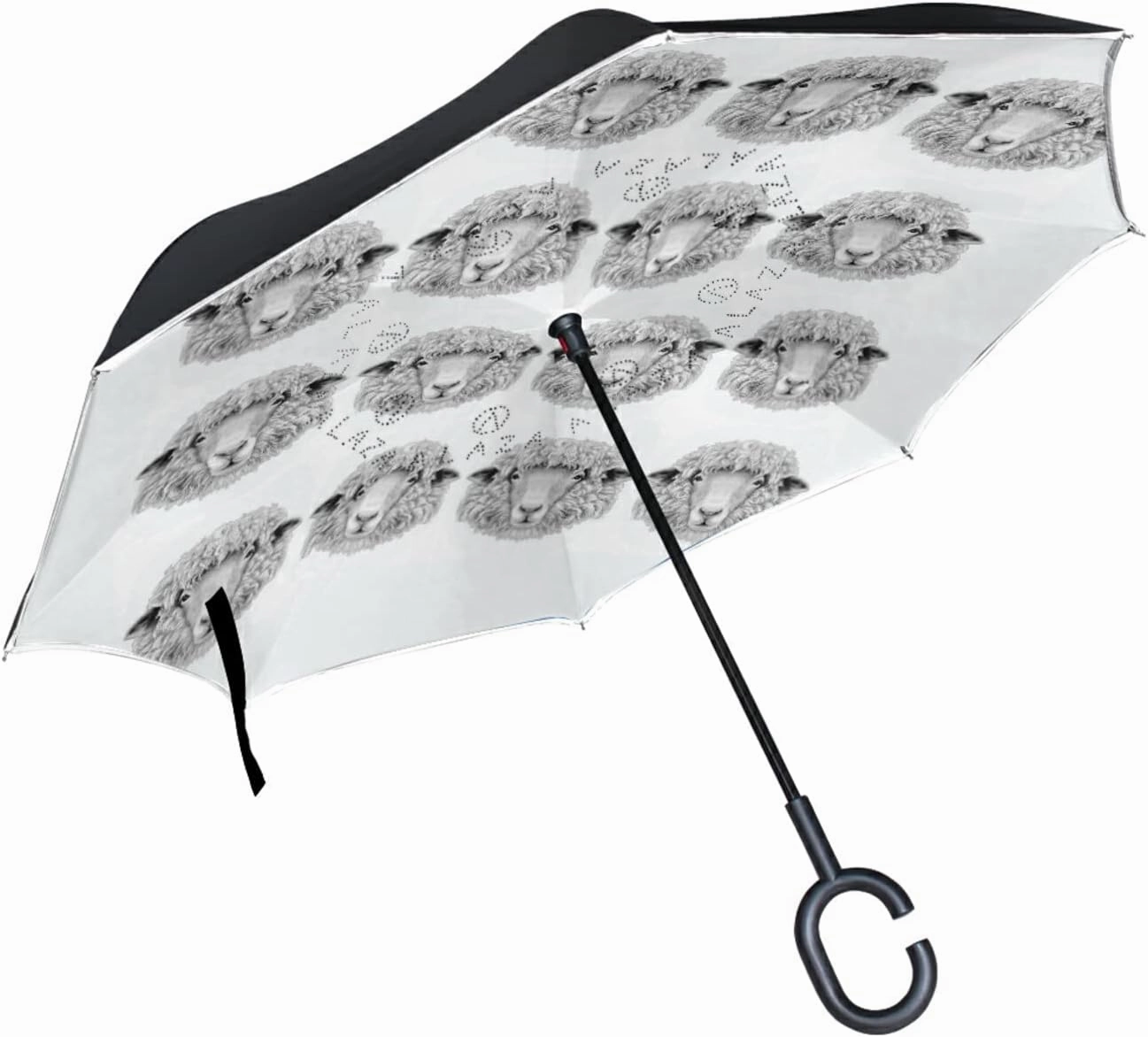 Oyihfvs Double Layer Inverted Umbrella, With C-Shaped Handle Windproof UV Proof Durable Parasol, For Men Women Outdoor Folding Rain Sun