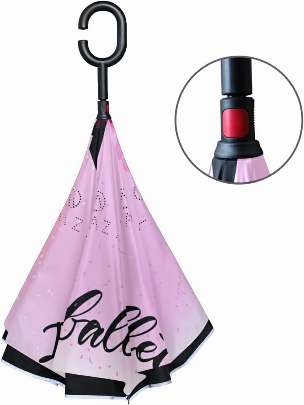 Oyihfvs Double Layer Inverted Umbrella, With C-Shaped Handle Windproof UV Proof Durable Parasol, For Men Women Outdoor Folding Rain Sun