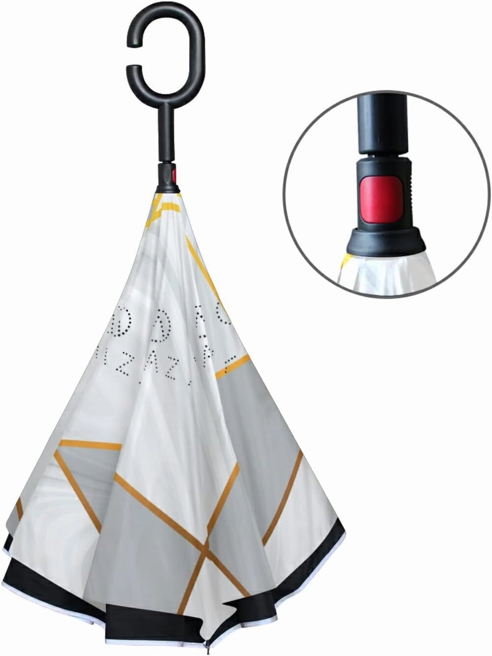 Oyihfvs Double Layer Inverted Umbrella, With C-Shaped Handle Windproof UV Proof Durable Parasol, For Men Women Outdoor Folding Rain Sun