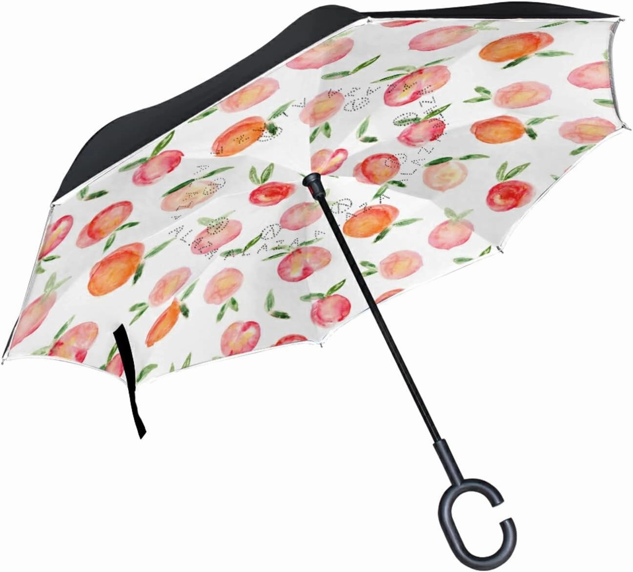 Oyihfvs Double Layer Inverted Umbrella, With C-Shaped Handle Windproof UV Proof Durable Parasol, For Men Women Outdoor Folding Rain Sun