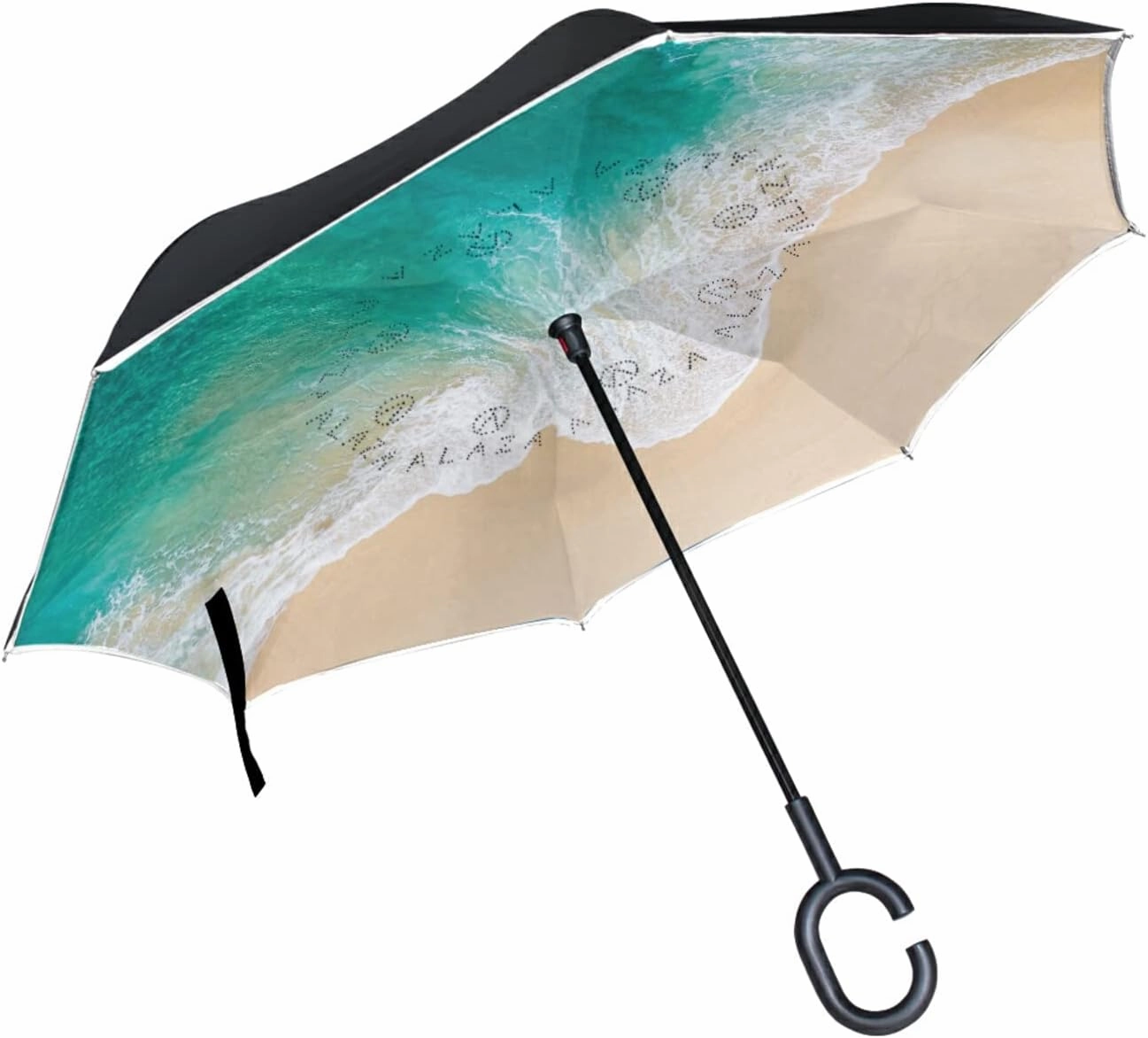 Oyihfvs Double Layer Inverted Umbrella, With C-Shaped Handle Windproof UV Proof Durable Parasol, For Men Women Outdoor Folding Rain Sun