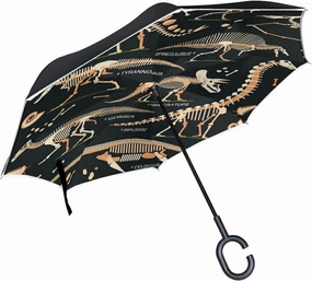 Oyihfvs Double Layer Inverted Umbrella, With C-Shaped Handle Windproof UV Proof Durable Parasol, For Men Women Outdoor Folding Rain Sun