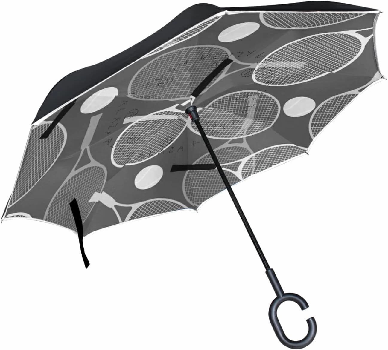 Oyihfvs Double Layer Inverted Umbrella, With C-Shaped Handle Windproof UV Proof Durable Parasol, For Men Women Outdoor Folding Rain Sun