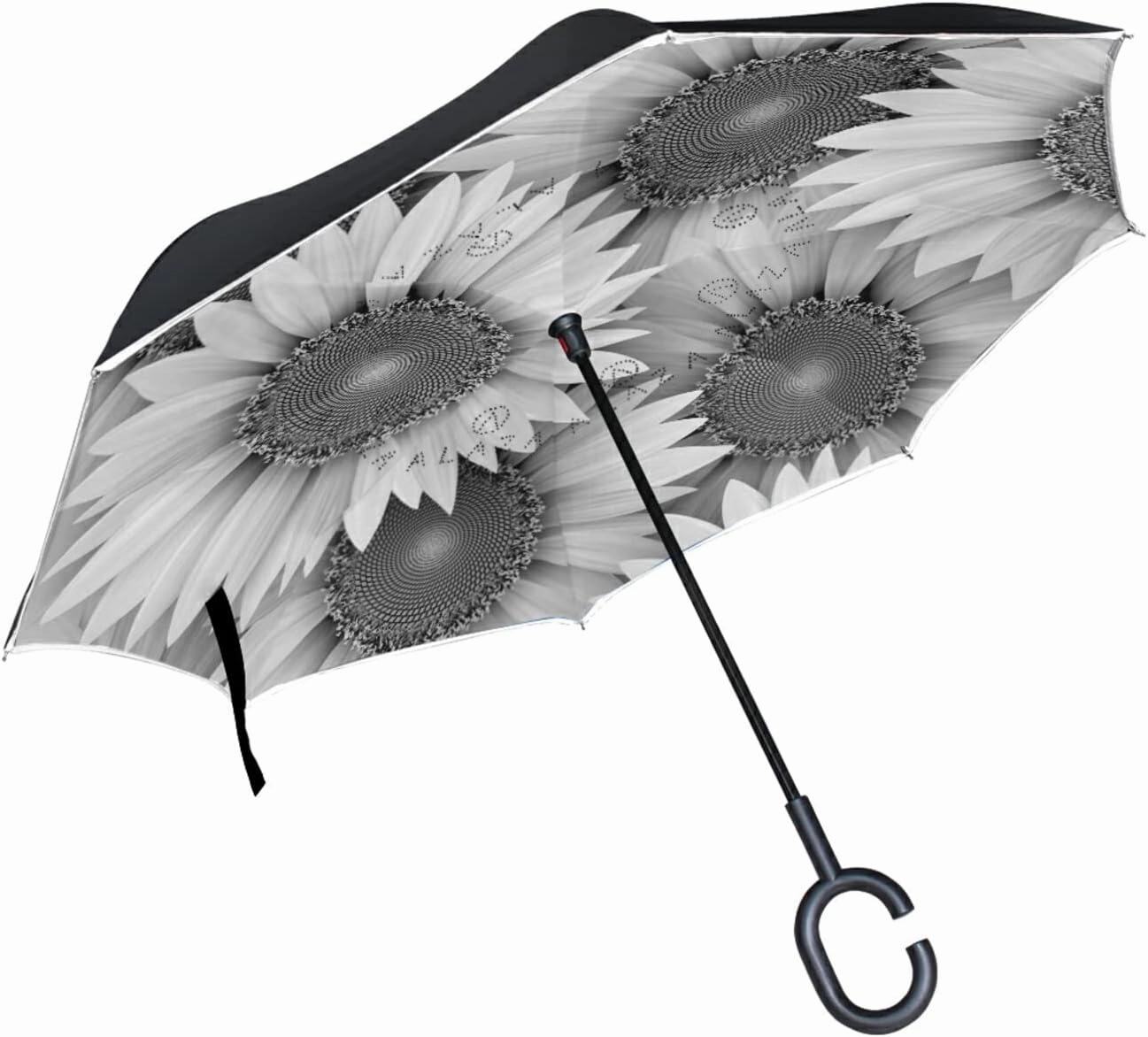 Oyihfvs Double Layer Inverted Umbrella, With C-Shaped Handle Windproof UV Proof Durable Parasol, For Men Women Outdoor Folding Rain Sun