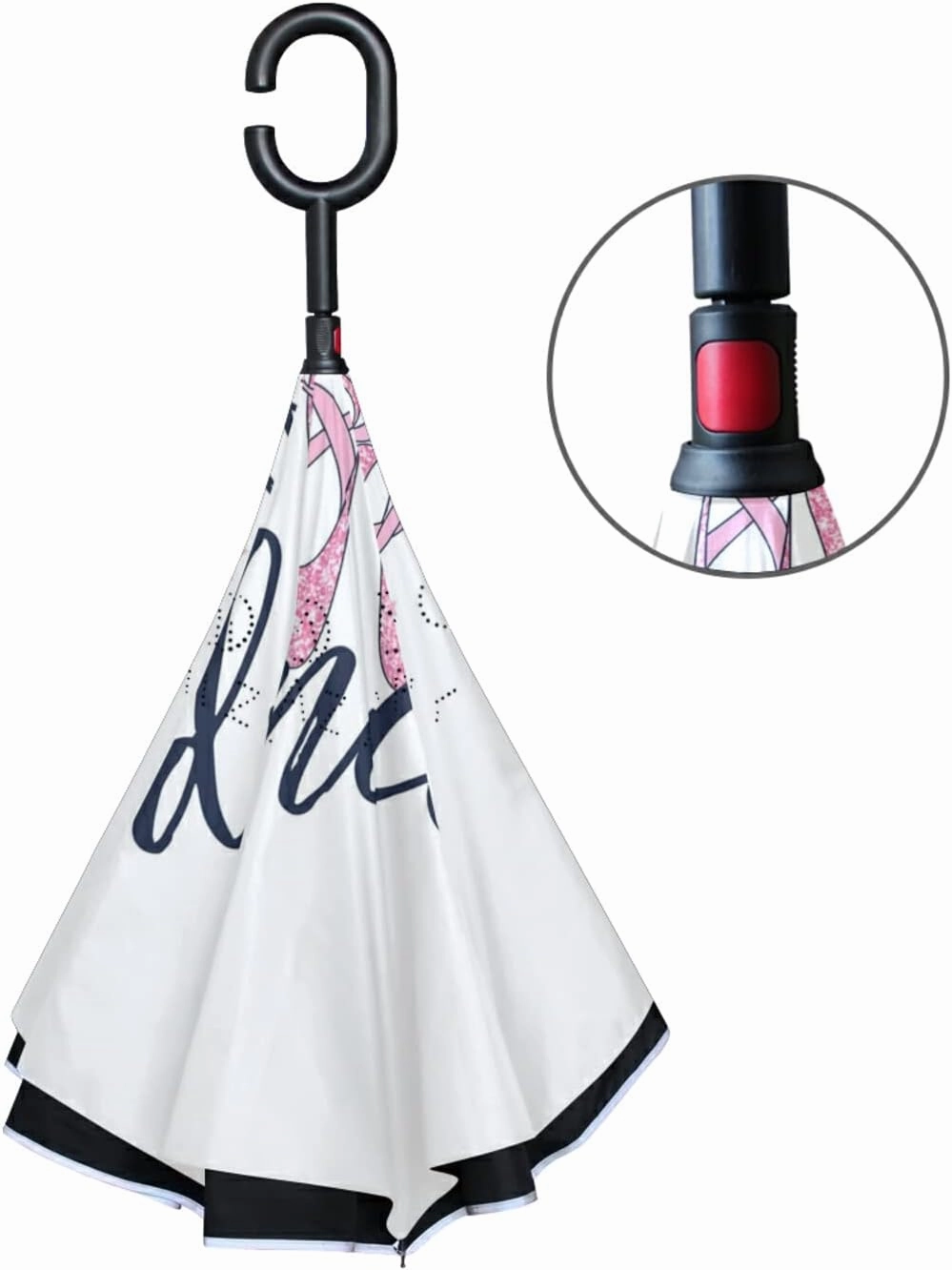 Oyihfvs Double Layer Inverted Umbrella, With C-Shaped Handle Windproof UV Proof Durable Parasol, For Men Women Outdoor Folding Rain Sun