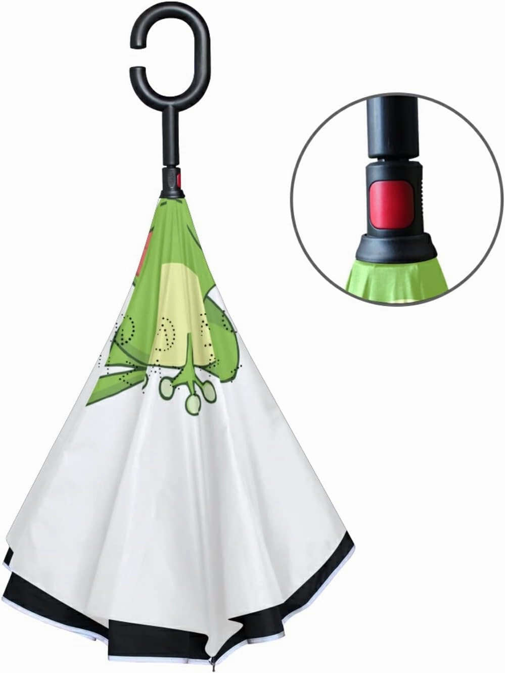 Oyihfvs Double Layer Inverted Umbrella, With C-Shaped Handle Windproof UV Proof Durable Parasol, For Men Women Outdoor Folding Rain Sun