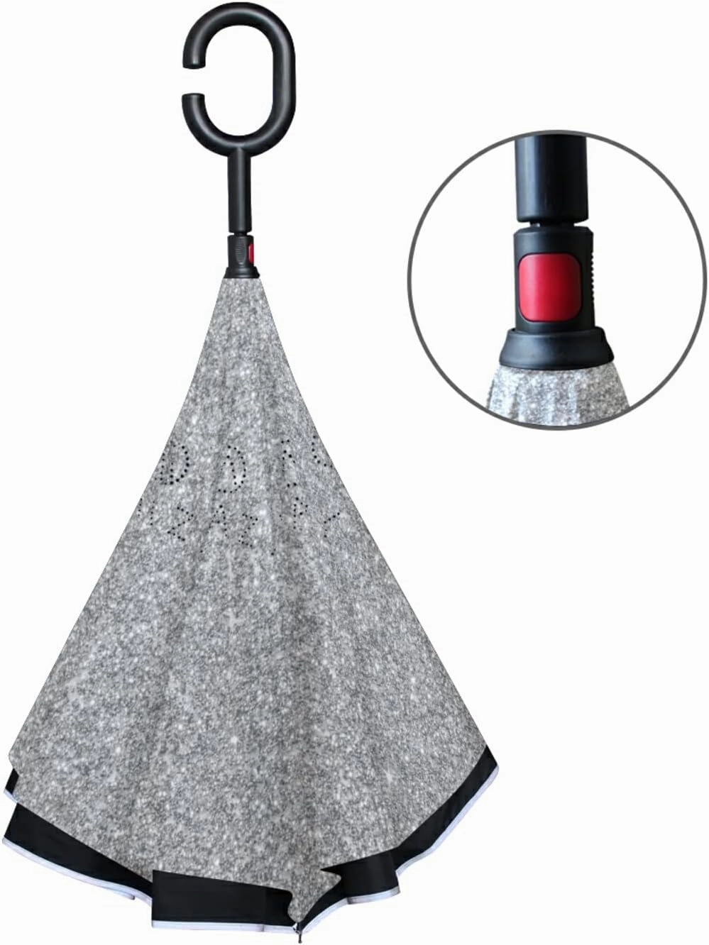 Oyihfvs Double Layer Inverted Umbrella, With C-Shaped Handle Windproof UV Proof Durable Parasol, For Men Women Outdoor Folding Rain Sun