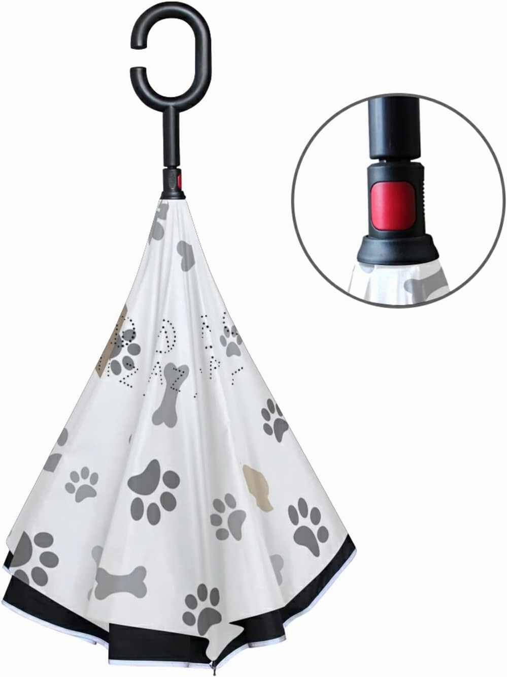 Oyihfvs Double Layer Inverted Umbrella, With C-Shaped Handle Windproof UV Proof Durable Parasol, For Men Women Outdoor Folding Rain Sun