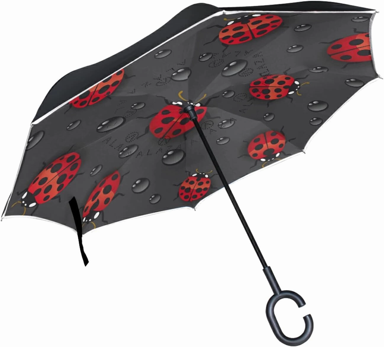 Oyihfvs Double Layer Inverted Umbrella, With C-Shaped Handle Windproof UV Proof Durable Parasol, For Men Women Outdoor Folding Rain Sun